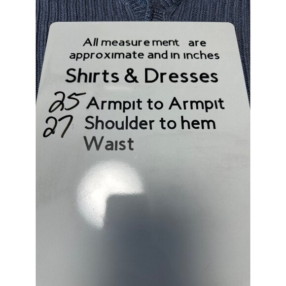 Talbots Womens Blue Ribbed Knit V-Neck Button Down Long Sleeve Cardigan Size 2X - Picture 8 of 8